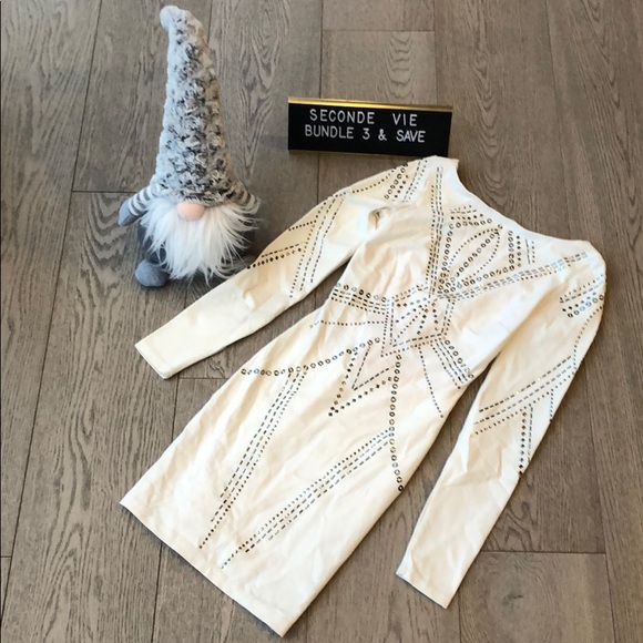 White party dress with silver embellishments - Picture 1 of 4